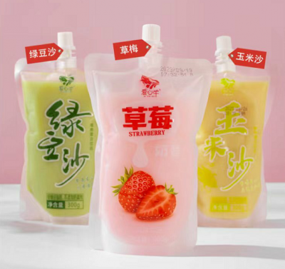 草莓奶昔、綠豆沙、玉米沙